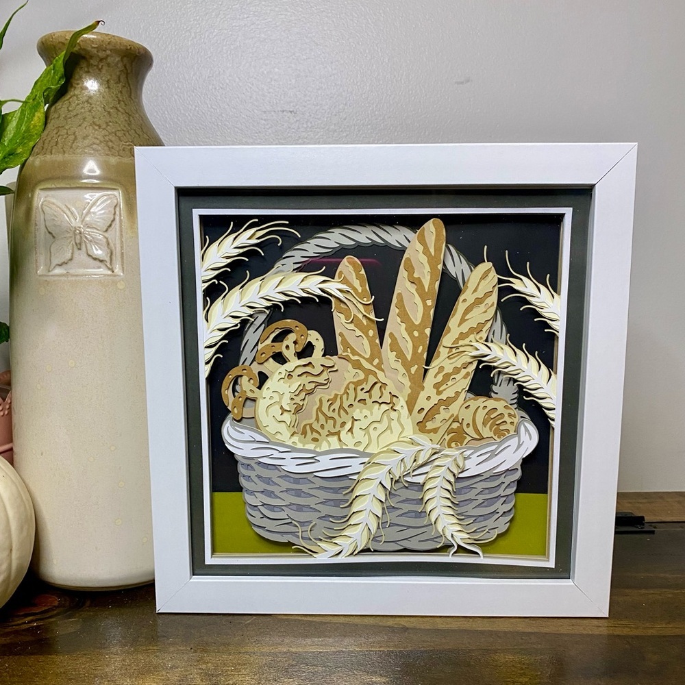 3D Bakery Bread Basket Shadowbox